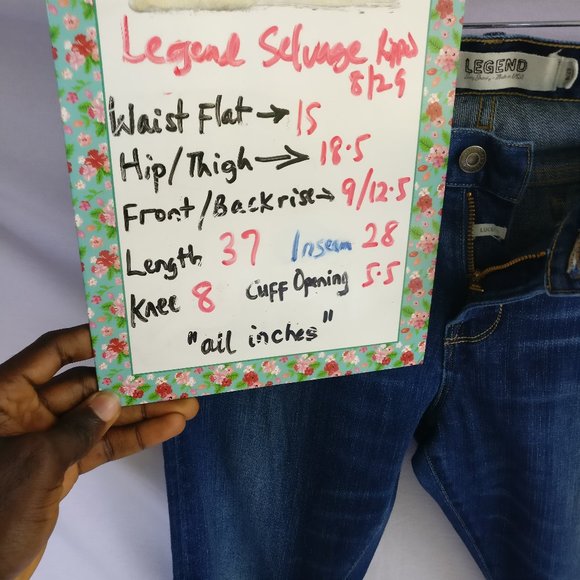 LB Selvage Brooke Skinny Distressed Jean 8w +MEASUREMENTS   MADE IN USA - Picture 5 of 10